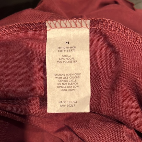 NWT Wine Moa Moa Long Sleeve Top - Picture 8 of 8